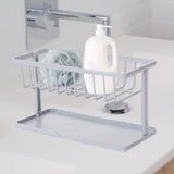 Maxbell Kitchen Sponge Holder Length Drainer with Drain Tray for Countertop  Gray