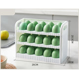 Maxbell Eggs Holder for Refrigerator Eggs Container with Handle for Pantry  White