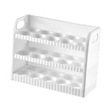 Maxbell Eggs Holder for Refrigerator Eggs Container with Handle for Pantry  White