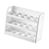 Maxbell Eggs Holder for Refrigerator Eggs Container with Handle for Pantry  White