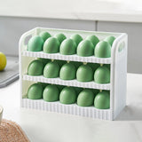 Maxbell Eggs Holder for Refrigerator Eggs Container with Handle for Pantry  White