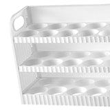 Maxbell Eggs Holder for Refrigerator Eggs Container with Handle for Pantry  White