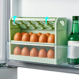 Maxbell Eggs Holder for Refrigerator Eggs Container with Handle for Pantry  Green