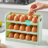 Maxbell Eggs Holder for Refrigerator Eggs Container with Handle for Pantry  Green