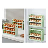 Maxbell Eggs Holder for Refrigerator Eggs Container with Handle for Pantry  Green