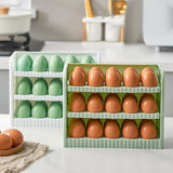Maxbell Eggs Holder for Refrigerator Eggs Container with Handle for Pantry  Green