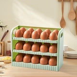 Maxbell Eggs Holder for Refrigerator Eggs Container with Handle for Pantry  Green