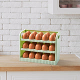 Maxbell Eggs Holder for Refrigerator Eggs Container with Handle for Pantry  Green
