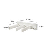 Maxbell Self Adhesive Toothpaste Squeezer Dispenser 2 Toothbrush Organizer Hanger White