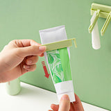Maxbell Self Adhesive Toothpaste Squeezer Dispenser 2 Toothbrush Organizer Hanger Green