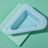 Maxbell Sink Colander Drain Basket Kitchen Storage Rack Strainer Basket Container Blue