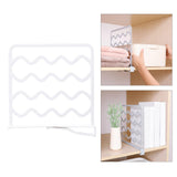 Maxbell Household Closets Shelf Dividers Adjustable for Drawer Cabinet White