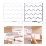 Maxbell Household Closets Shelf Dividers Adjustable for Drawer Cabinet White