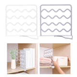 Maxbell Household Closets Shelf Dividers Adjustable for Drawer Cabinet White