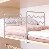Maxbell Household Closets Shelf Dividers Adjustable for Drawer Cabinet Gray