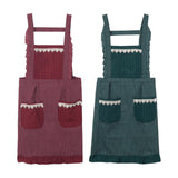 Maxbell Kitchen Apron Gardening Apron with Pockets Barista Apron for Home Red
