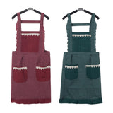 Maxbell Kitchen Apron Gardening Apron with Pockets Barista Apron for Home Red