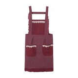 Maxbell Kitchen Apron Gardening Apron with Pockets Barista Apron for Home Red