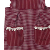 Maxbell Kitchen Apron Gardening Apron with Pockets Barista Apron for Home Red
