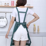 Maxbell Kitchen Apron Gardening Apron with Pockets Barista Apron for Home Green