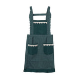 Maxbell Kitchen Apron Gardening Apron with Pockets Barista Apron for Home Green