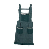 Maxbell Kitchen Apron Gardening Apron with Pockets Barista Apron for Home Green