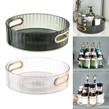 Maxbell Turntable Cupboard Organizer Vanity Tray Candle Holder Tray for Home Green