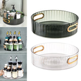 Maxbell Turntable Cupboard Organizer Vanity Tray Candle Holder Tray for Home Green