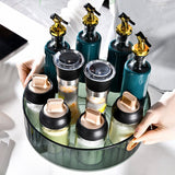 Maxbell Turntable Cupboard Organizer Vanity Tray Candle Holder Tray for Home Green