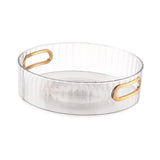 Maxbell Turntable Cupboard Organizer Vanity Tray Candle Holder Tray for Home White