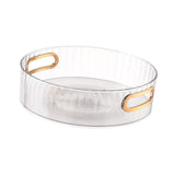 Maxbell Turntable Cupboard Organizer Vanity Tray Candle Holder Tray for Home White