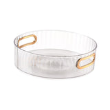 Maxbell Turntable Cupboard Organizer Vanity Tray Candle Holder Tray for Home White