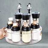 Maxbell Turntable Cupboard Organizer Vanity Tray Candle Holder Tray for Home White