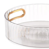 Maxbell Turntable Cupboard Organizer Vanity Tray Candle Holder Tray for Home White