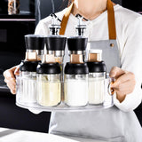 Maxbell Turntable Cupboard Organizer Vanity Tray Candle Holder Tray for Home White