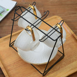 Maxbell Cup Holder Storage Rack with 6 Hooks Organizer Accessories Drying for Bowl
