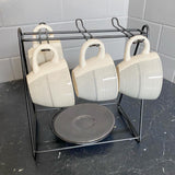 Maxbell Cup Holder Storage Rack with 6 Hooks Organizer Accessories Drying for Bowl