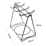Maxbell Cup Holder Storage Rack with 6 Hooks Organizer Accessories Drying for Bowl