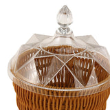 Maxbell Wicker Basket Picnic Storage Box Table Organizer for Home Restaurant Shelf 16.4cm x 16.5cm