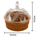 Maxbell Wicker Basket Picnic Storage Box Table Organizer for Home Restaurant Shelf 16.4cm x 16.5cm