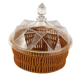 Maxbell Wicker Basket Picnic Storage Box Table Organizer for Home Restaurant Shelf 16.4cm x 16.5cm