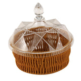 Maxbell Wicker Basket Picnic Storage Box Table Organizer for Home Restaurant Shelf 16.4cm x 16.5cm