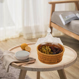 Maxbell Wicker Basket Picnic Storage Box Table Organizer for Home Restaurant Shelf 16.4cm x 16.5cm