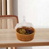 Maxbell Wicker Basket Picnic Storage Box Table Organizer for Home Restaurant Shelf 16.4cm x 16.5cm