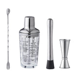 Maxbell Cocktail shaker Drink Mixing Cold Resistance clear for Home D