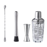 Maxbell Cocktail shaker Drink Mixing Cold Resistance clear for Home D