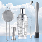 Maxbell Cocktail shaker Drink Mixing Cold Resistance clear for Home D