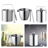 Maxbell Stainless Steel Ice Beer Bucket Beer Wine Cooler Holder for Home BBQ Parties 1300ml with Lid