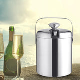 Maxbell Stainless Steel Ice Beer Bucket Beer Wine Cooler Holder for Home BBQ Parties 1300ml with Lid