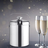 Maxbell Stainless Steel Ice Beer Bucket Beer Wine Cooler Holder for Home BBQ Parties 1300ml with Lid